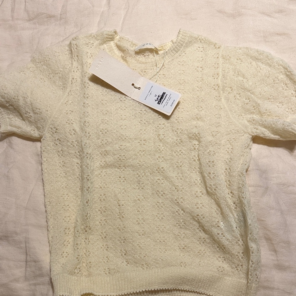 Doen Monica cream knit top